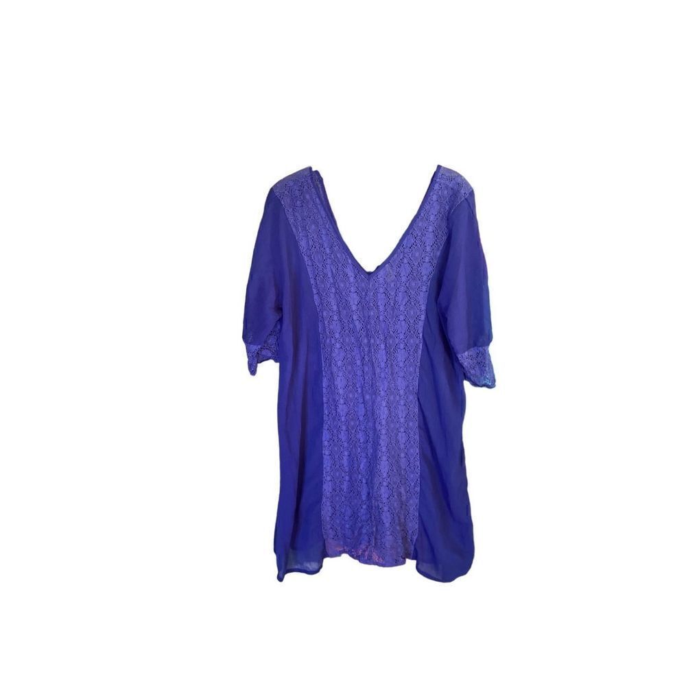 Jaclyn smith, women’s purple, sheer, Lacey swimsuit, cover-up, size medium